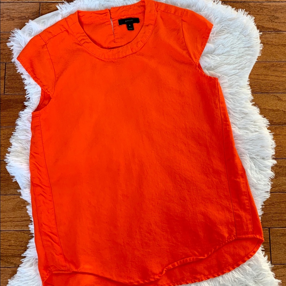 J. Crew Orange Sleeveless Shirt / Top
